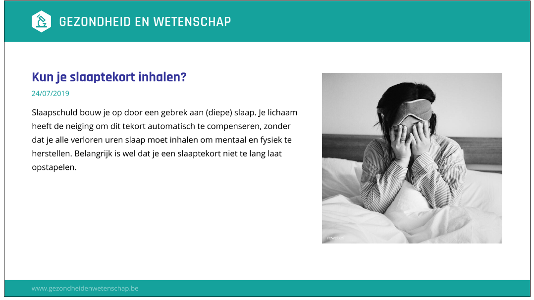 Widget Agentschap Gezondheid en Wetenschap